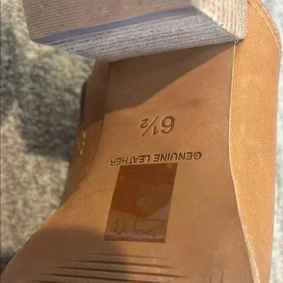 Madewell Brown Leather Mules 6.5 - Barely Worn - Picture 5 of 5